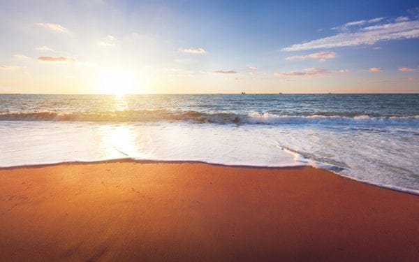 beach at sunset