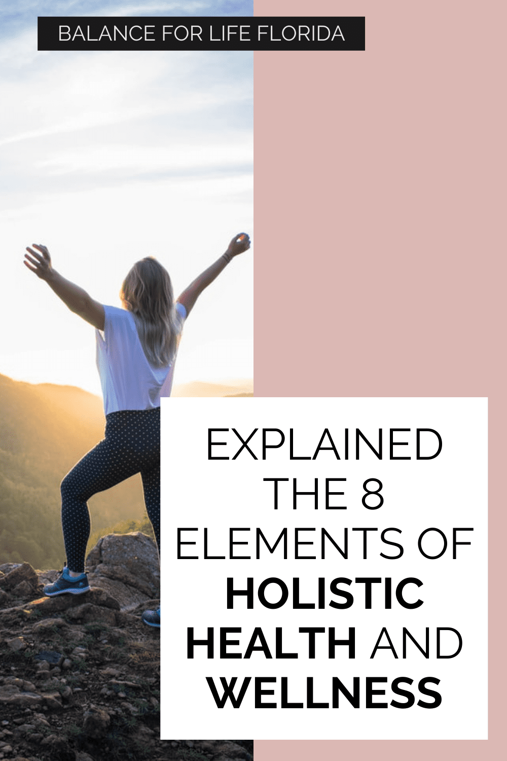 8 elements of holistic health and wellness pinterest image